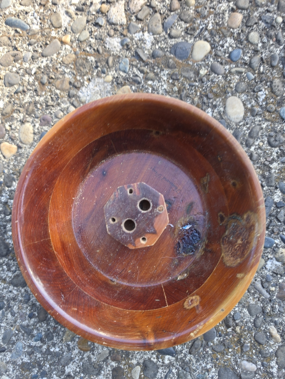 THOUSAND PINES CAMP Wooden Decorative Bowl Vase